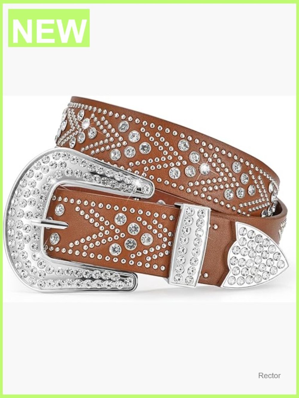 Western Cowboy Cowgirl Rhinestone Studded Belt for Jeans Pants Unisex Plus Size